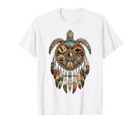 Sea Turtle Native American Indigenous Pride Bohemian Value Graphic T-Shirt, Men, White, XL