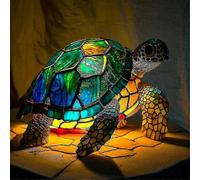 (sea turtle, One size) Animal Table Lamp Stained Glass Stained Night Light Retro Desk Lamps Xmas Gift 2024