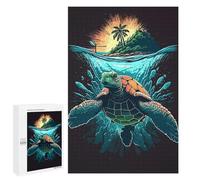 Sea Turtle Paradise: Birthday Gift, 1000 PCS Decorative Wooden Puzzle - for A Rewarding Weekend Challenge