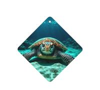 Sea Turtle Pattern Car Air Fresheners 4 Pcs Square Hanging Aromatherapy Tablets Scented Fresheners For Bedroom Bathroom