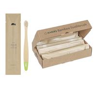 Sea Turtle Plant-Based Bristles, Ultra-Soft Bamboo Toothbrushes, Individually Sealed for Babies (10 Pack)