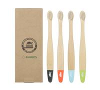 Sea Turtle Plant-Based Bristles, Ultra-Soft Bamboo Toothbrushes, Natural Toothbrush for Babies (4 Pack)