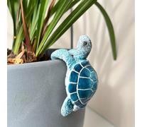Sea Turtle Planter Hugger, Resin Hanging Turtle Statue Turtle Figure Plant Pot Hanger, Cute Animal Shaped Pots Plant Buddy Turtle Flower Pot Hugger for Indoor Outdoor Planter