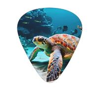 Sea Turtle Print 12 Pcs Guitar Picks Fit Lovers 3 Different Thickness 0.46 0.71 0.96mm