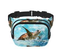 Sea Turtle Print Stylish and Practical Waist Bag,Adjustable,Perfect for Travel,and Outdoor Activities