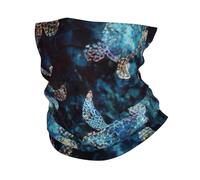 Sea Turtle Print Winter Neck Gaiter Warmer, Soft Face Mask Scarf For Cold Weather Skiing Cycling Outdoor Sports