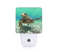 Sea Turtle Printed Led Night Light Plug in Wall with Dusk to Dawn Sensor Plug in Night Light for Hallway,Bathroom,Bedroom,Kitchen,Stairs,Acrylic Energy Efficient Night Lamp
