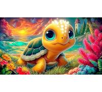 sea-turtle Puzzle Game 1000Pc Jigsaw Puzzles Educational Game Challenge Challenging for Adults and Kids Age 12 Years + 38x26cm/1000pcs