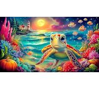 sea-turtle Puzzle Game 1000Pc Jigsaw Puzzles Educational Game Challenge Challenging for Adults and Kids Age 12 Years + 38x26cm/1000pcs