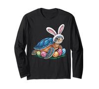Sea Turtle Rabbit Ears Happy Easter Egg Lover Men Women Kids Long Sleeve T-Shirt
