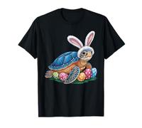 Sea Turtle Rabbit Ears Happy Easter Egg Lover Men Women Kids T-Shirt