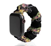 Sea Turtle Riding-bicyclees Watch Band Compatible with Apple Watch Elastic Scrunchie Watch Strap Replacement Wristband