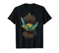 Sea Turtle Sacred Geometry Flower of Life Spiritual Ocean T-Shirt