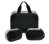 Sea Turtle Seashell Polka Dot Makeup Bag for Women Men, Translucent Cosmetic Bag Wash Pouch Shower Bag 3 Pcs Travel Toiletry Toiletries Cosmetic Organizer