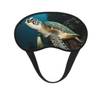 Sea Turtle Sleep Mask for Side Sleeper, Blackout Eye Mask for Women Men, Zero Pressure Sleeping Masks Soft Breathable Eye Cover Comfortable Blindfold Eyeshade for Night Sleep