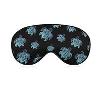 Sea Turtle Sleeping Eye Mask Eye Shade with Adjustable Strap Blindfold for Airplane Travel