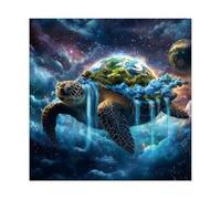 Sea Turtle Space Earth Puzzle 1000 Piece for Adults, Galaxy Planet Fantasy Jigsaw Puzzle, Magic Universe Animals Puzzles