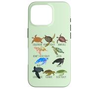 Sea Turtle Species Guide Ocean Underwater Lover Marine Life Case for iPhone 16 Pro