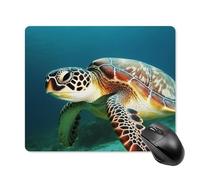 Sea Turtle Square Mouse Pad Portable Computer Mousepad with Non-Slip Rubber Base 18 * 22cm Ultra-Thin Gaming Mouse Mat for Computer Laptop Office Desk Accessories