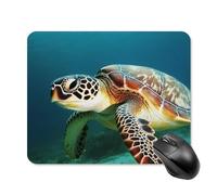 Sea Turtle Square Mouse Pad Portable Computer Mousepad with Non-Slip Rubber Base 20 * 25cm Ultra-Thin Gaming Mouse Mat for Computer Laptop Office Desk Accessories