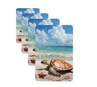 Sea Turtle Starfish Car Air Freshener Cards for Women Men 4 Pack Cute Car Accessories Long Lasting Scent Car Diffuser Hanging Auto Aromatherapy Tablets Car Fresheners Gifts