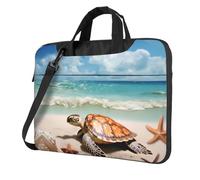 Sea Turtle Starfish Laptop Bag 13 inch, Computer Briefcase Gifts for Men Women, 360 Protective Laptop Shoulder Bag