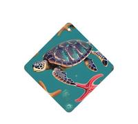Sea Turtle Starfish Pattern Printing 10 Pcs Car Air Freshener Fragrant Sheets,Car Hanging Accessories With Strings For Decor