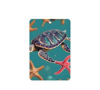 Sea Turtle Starfish Pattern Printing 10 Pcs Car Air Freshener Fragrant Sheets,Car Hanging Accessories With Strings For Decor