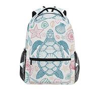 Sea Turtle Starfish Shells School Backpack for Boys Girls Kids Travel Bag Bookbag