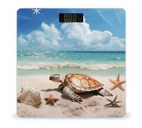 Sea Turtle Starfish Smart Scale for Body Weight Digital Bathroom Scale Toughened Glass Weight Scale with Large LCD Backlight Display High Precision Scales Weighing Machine