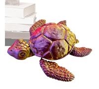 Sea Turtle Statue - Coastal Home Decor Figurine for Lovers | Resin Sculpture with Hand Painted Details, Desk or Shelf Accent for Living Room, Bathroom, or Garden