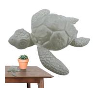 Sea Turtle Statue - Coastal Home Decor Figurine for Lovers | Resin Sculpture with Hand Painted Details, Desk or Shelf Accent for Living Room, Bathroom, or Garden