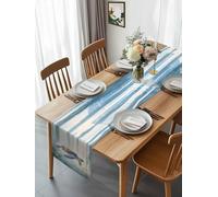 Sea Turtle Summer Ocean Table Runner 108 Inches Long, Abstract Tropical Seaside Washable Table Runners Heat-Insulation Kitchen Dining Table Decorations for Home Party Decor 13x108in