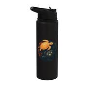 Sea Turtle Sun Moon Ocean Marine Life Art Stainless Steel Insulated Water Bottle