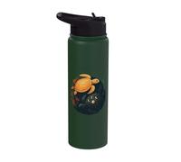 Sea Turtle Sun Moon Ocean Marine Life Art Stainless Steel Insulated Water Bottle