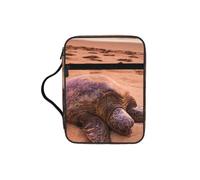 Sea Turtle Sunset Bible Cover Case Waterproof Bible Bag with Handle Organizer Storage Book Cover for Bible Study