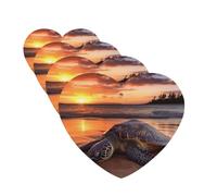Sea turtle sunset Car Air Fresheners Cards Set of 4 Pieces Personalized Car Fresheners Gifts for Men Women Auto Aromatherapy Tablets Hanging Scented Cards for Wardrobe Bathroom