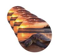 Sea turtle sunset Car Air Fresheners Cards Set of 4 Pieces Personalized Car Fresheners Gifts for Men Women Auto Aromatherapy Tablets Hanging Scented Cards for Wardrobe Bathroom
