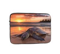 Sea Turtle Sunset Laptop Bag 13 inch Business Briefcase Gifts for Men Women Water Resistant Laptop Sleeve Carry On Laptop Case Shockproof Protective Computer Bag Notebook Case