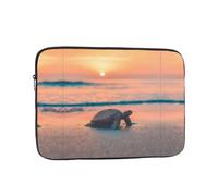 sea turtle sunset Patterned 10 inch computer bag, portable computer storage bag, suitable for business trips and commuting