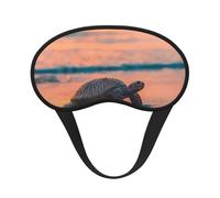 Sea Turtle Sunset Print Adjustable Eye Cover for Sleeping, Comfortable, Pressure-Free and Breathable Sleeping Masks