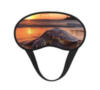 Sea Turtle Sunset Sleep Mask for Women Girls Men Soft Comfortable Eye Mask with Adjustable Strap Blackout Eye Sleep Shade Cover for Travel Yoga Nap Shift Work