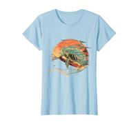 Sea Turtle Sunset Surfing Sea Turtle Lover Marine Mammal T-Shirt