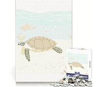 Sea Turtle Swimming 1000-piece Puzzle for Adults Memory Skill Leisure Pleasure Clean Edges Seasonal Gift (38x52cm)