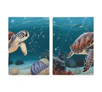 Sea Turtle Swimming Passport Holder Passport Wallet PU Leather Passports Protective Cover Slim Travel Accessories