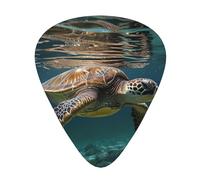 Sea turtle swimming Patterned Guitar Picks - 12-Piece Set with 3 Different Thicknesses, Suitable for Electric and Acoustic Guitars