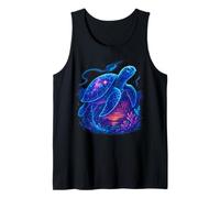 Sea Turtle Tee Retro 80s 90s Ocean Life Graphic Space Turtle Tank Top