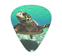 Sea Turtle Thin Medium And Heavy Gauge Guitar Picks For Bass Electric Acoustic Guitars (12 Count)