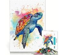 Sea Turtle Tortoise 1000 Piece Jigsaw Puzzles for Adults Jigsaw Mind Puzzle Mind Calm Art Assembly Unique Gift (50x75cm)