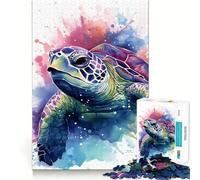 Sea Turtle Tortoise 1000 Piece Jigsaw Puzzles for Adults Jigsaw Think Toy Home Enjoy Fine Cut Santa Wish Gift (50x75cm)